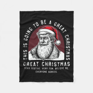 Dit wordt een geweldige kerst Trump Fleece Deken