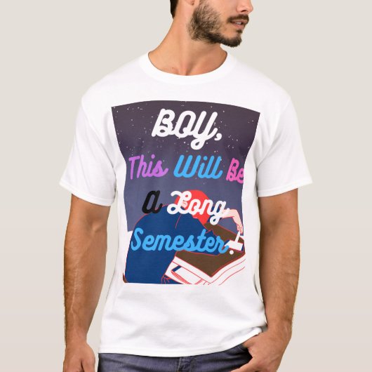 Dit wordt een lang semester t-shirt (Voorkant)