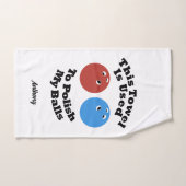 Dit wordt gebruikt om mijn ballen te polijsten leu handdoek (Handdoek)