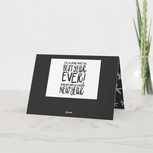 DIT WORDT HET BESTE JAAR OOIT! ZILVER FEESTDAGEN KAART (Achterkant)
