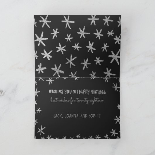 DIT WORDT HET BESTE JAAR OOIT! ZILVER FEESTDAGEN KAART (Binnen)