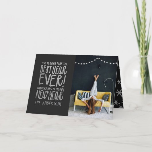 DIT WORDT HET BESTE JAAR OOIT! ZILVER FEESTDAGEN KAART (Voorkant)