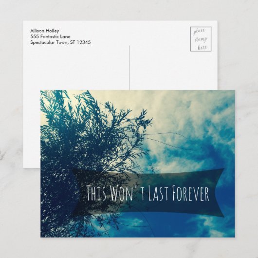 Dit zal nooit de sociale vervorming van het oude l briefkaart (Voorkant / Achterkant)