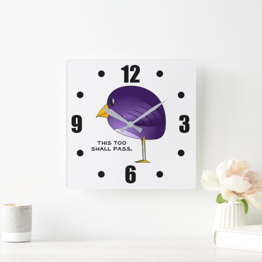 Dit zal ook overgaan vierkante klok (Huis)