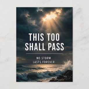 🌤️ Dit Zal Ook Voorbijgaan Geen Storm Duurt Eeuwi Briefkaart