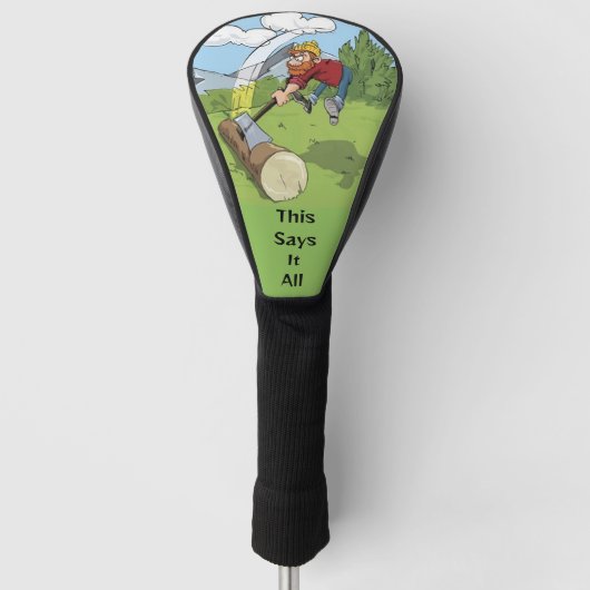 Dit zegt het allemaal Golf Head Hoesje Golfheadcover (Voorkant)