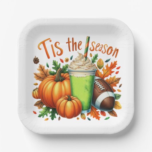 Dit zijn de Borden van het Seizoenpapier Papieren Bordje (Voorkant)