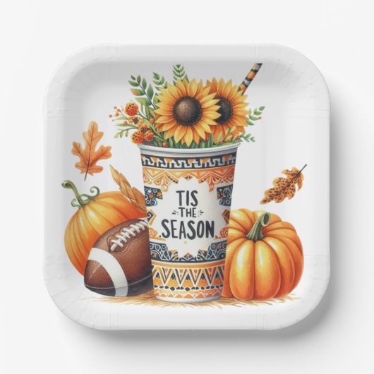 Dit zijn de Borden van het Seizoenpapier Papieren Bordje (Voorkant)