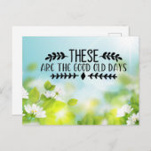 Dit zijn de goede oude dagen briefkaart (Voorkant / Achterkant)