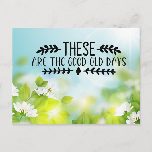 Dit zijn de goede oude dagen briefkaart (Voorkant)