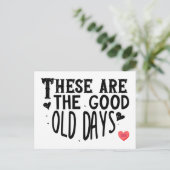 Dit zijn de goede oude dagen feestdagenkaart (Staand voorkant)