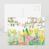 Dit zijn de lente bloemen die vreugde uitstralen  feestdagenkaart (Voorkant / Achterkant)