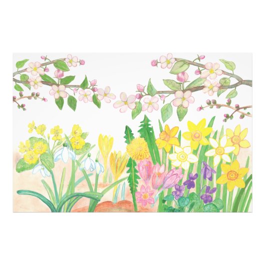 Dit zijn de lentevloerbloemen die Joy Radieren Foto Afdruk (Voorkant)