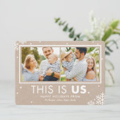 Dit zijn de Us Holiday-fotokaarten Feestdagenkaart (Staand voorkant)