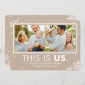 Dit zijn de Us Holiday-fotokaarten Feestdagenkaart (Voorkant / Achterkant)