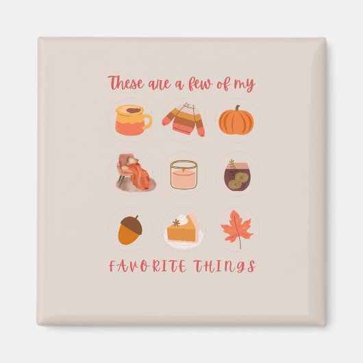 Dit zijn een paar van mijn favoriete dingen magneet (Voorkant)