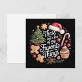 Dit zijn een paar van mijn favoriete kerstdingen feestdagenkaart (Voorkant / Achterkant)