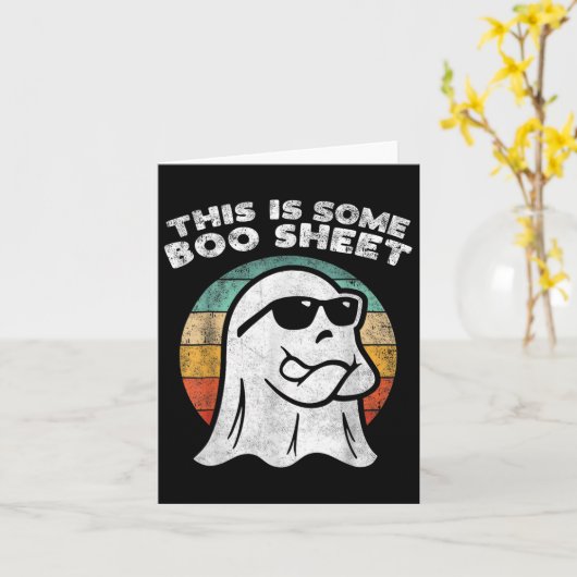 Dit zijn enkele Boo Sheet Ghost Sungles Halloween  Kaart (Gele Bloem)