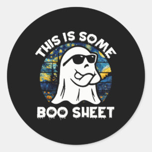 Dit zijn enkele retro-boeken van Gogh Halloween Co Ronde Sticker