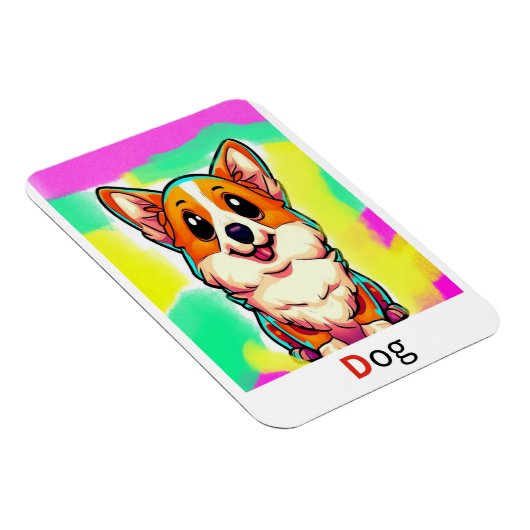 Dit zijn gekleurde alfabet flashcards. magneet (Rechterzijde)