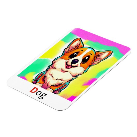 Dit zijn gekleurde alfabet flashcards. magneet (Linkerzijde)