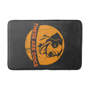 Dit Zijn Honden Moedig En Grappig Retro Hondenlief Badmat