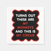 Dit zijn mijn apen en dit is mijn circus servet (Voorkant)