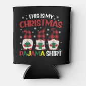 Dit zijn mijn kerst pyjama Shirt familie kabouters Blikjeskoeler (Voorkant)