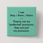 "Dit zijn mijn uitspraken"-knop Vierkante Button 5,1 Cm (Voorkant)