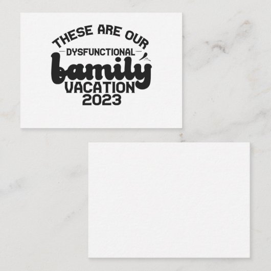 Dit zijn onze dyfunctionele familiefunctionaliteit notitiekaartje (Voorkant / Achterkant)