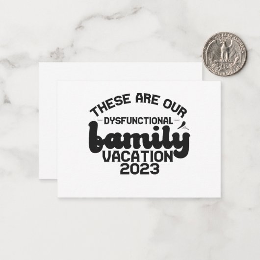 Dit zijn onze dyfunctionele familiefunctionaliteit notitiekaartje (Voorkant / Achterkant in situ)