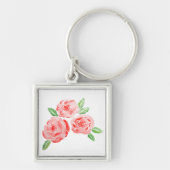 Dit zijn waterverf elegante rozen sleutelhanger (Voorkant)