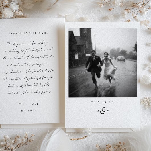 "Dit zijn wij" Foto Dank u kaart