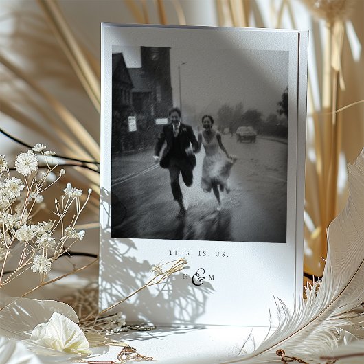 "Dit zijn wij" Foto Dank u kaart