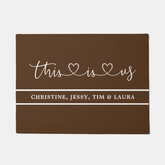 "Dit zijn wij" Hart, Brown Deurmat (Voorkant)