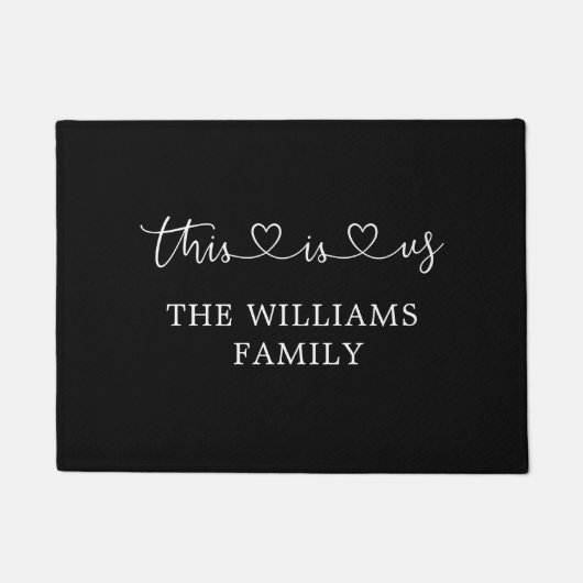 "Dit zijn wij" Hart, Zwart Deurmat (Voorkant)