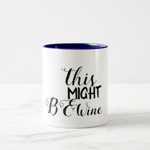dit zou wijn, enkel ontwerp van de drink het tweekleurige koffiemok
