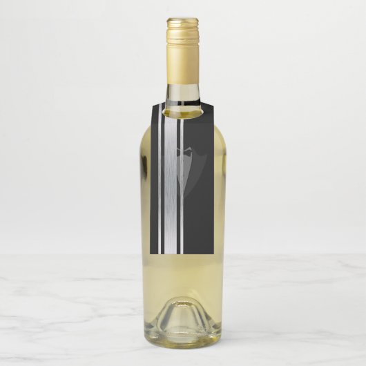 Dit zwart-wit vrijgezellenfeest voor edelman flessenhanger (Op fles)