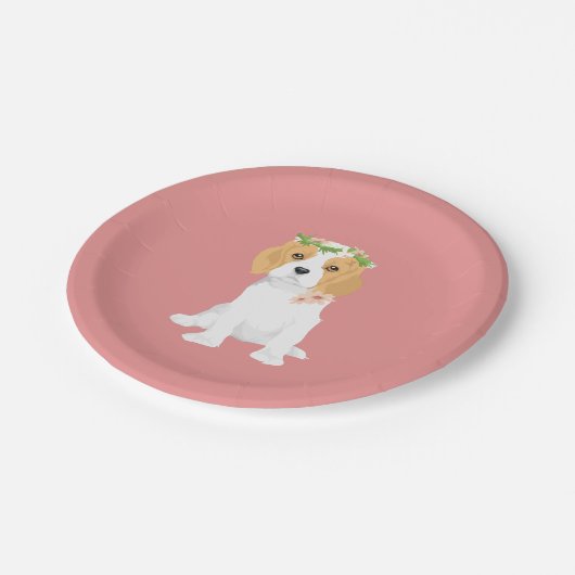 Dita The Blenheim Cavalier King Charles Spaniel Papieren Bordje (Gekanteld)