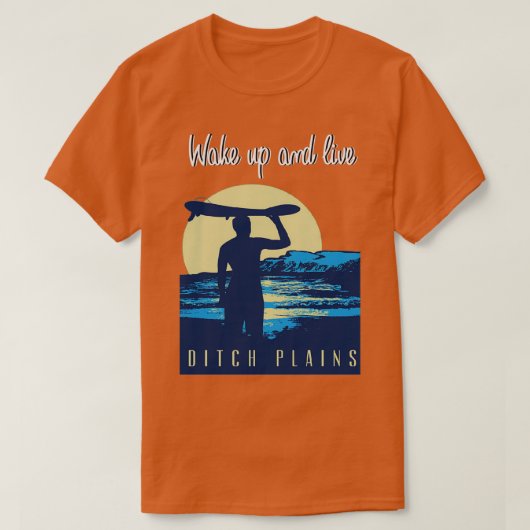 DITCH PLAINS Surf Wake up and life T-shirt (Design voorkant)
