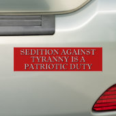 Ditie tegen Tyranny Bumpersticker (Op auto)