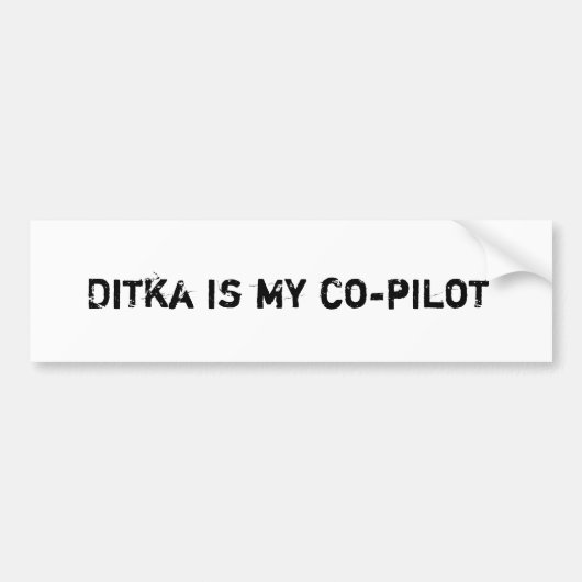 Ditka is mijn tweede piloot bumpersticker (Voorkant)