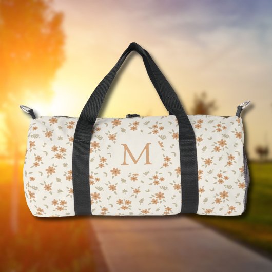 Ditsy Bloem Boho Wilde Bloem Beige Meisje Monogram Plunjezak