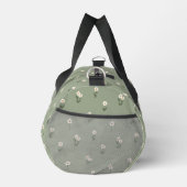 Ditsy Bloem Boho Wilde Bloem Salie Groen Monogram Plunjezak (Rechts)