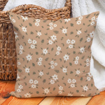 Ditsy Bloem Cottagecore Boho Wilde Bloem Tan Bruin