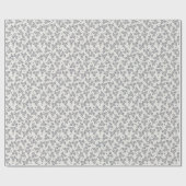 Ditsy bloemen in grijs cadeaupapier (Vlak)
