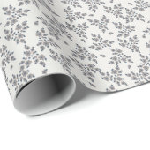 Ditsy bloemen in grijs cadeaupapier (Rol Hoek)