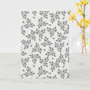 Ditsy bloemen in grijs kaart
