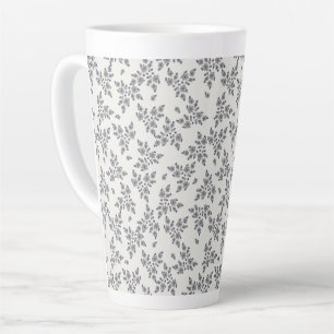 Ditsy bloemen in grijs latte mok
