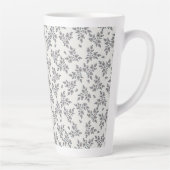 Ditsy bloemen in grijs latte mok (Rechts)